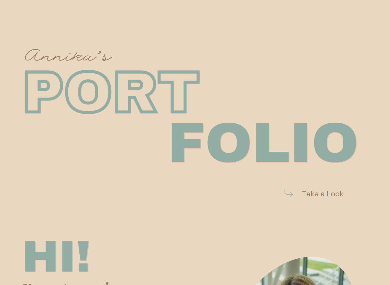 Web Design: Annika Wimpari Canva Portfolio Website